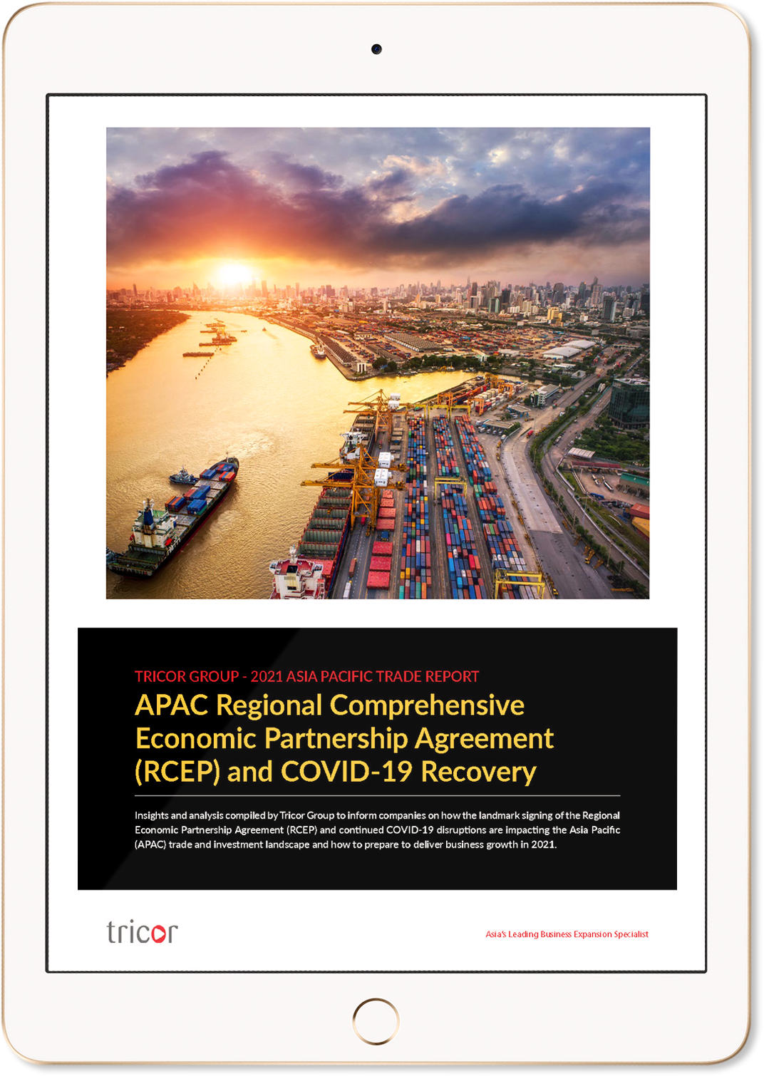 APAC Regional Comprehensive Economic Partnership Agreement (RCEP) and COVID-19 Recovery Ipad Image